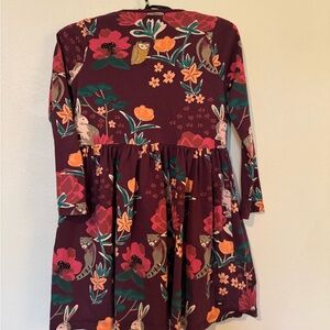 Tea Collection Red Cowl Neck Long Sleeve Sundress